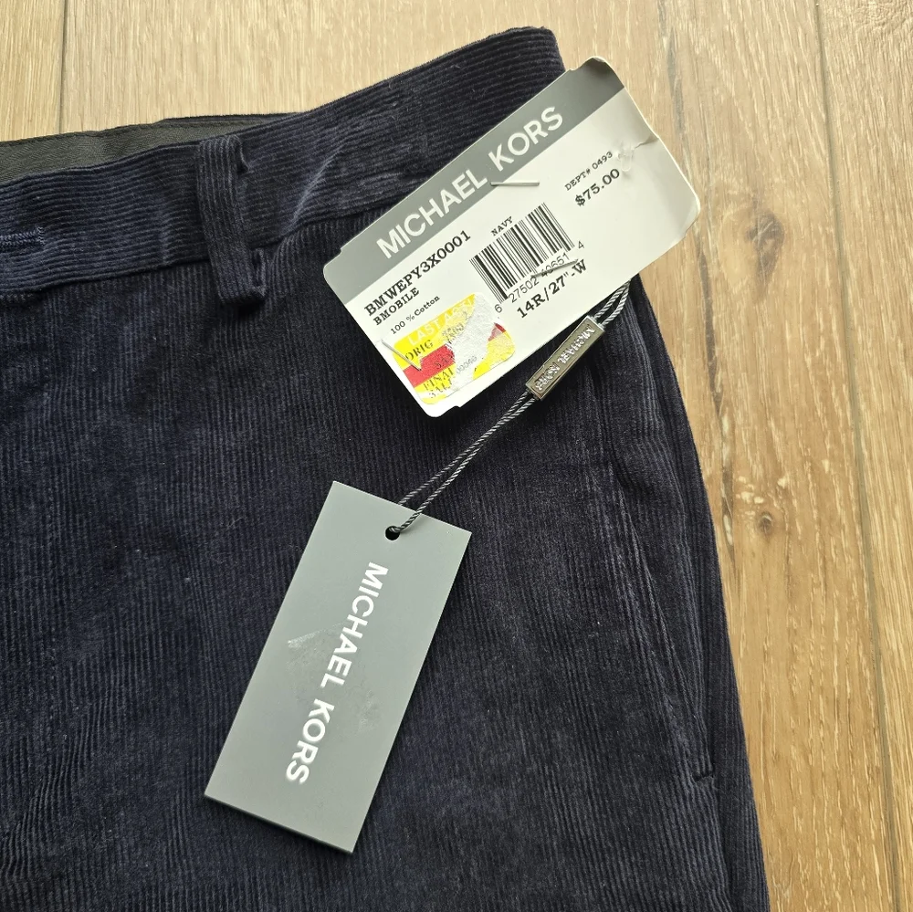 Nwt Michael Kors Boys Corduroy Pants Slacks